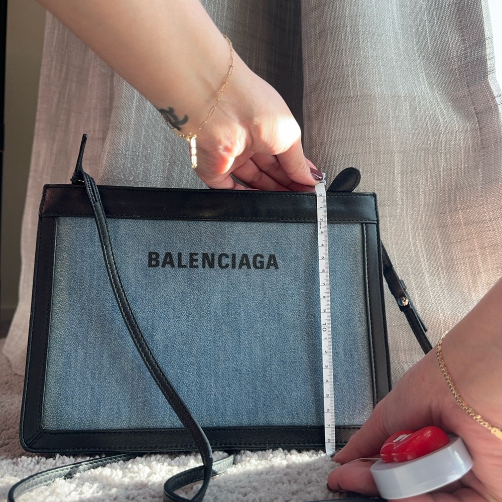 Balenciaga Denim Crossbody Bag - Picture 9 of 16